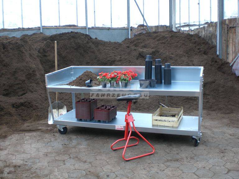 Schutz Gartenbau Pflanztisch Arbeitstisch Tisch pflanzen arbeiten Modell GB 7