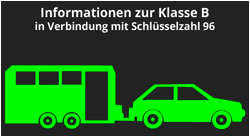 Führerschein Klasse B in Verbindung mit Schlüsselzahl 96